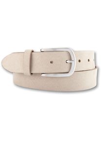 Bernd G&ouml;tz BERND G&Ouml;TZ, Damen, Lederg&uuml;rtel mit silberfarbener Schlie&szlig;e, sand, sand, Anschmiegsames Rindleder Velours