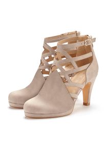 Lascana , Stiefelette Stiefel, Boots mit Cut-Outs VEGAN , beige , 36 , 36 , Sommerstiefelette mit kleinen modischen Cut-Outs
