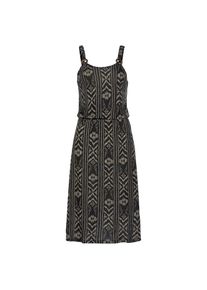 Lascana, Damen, Jerseykleid mit Ringdetail am Tr&auml;ger, Sommerkleid im Alloverdruck, Strandkleid, schwarz-creme-bedruckt, N-Gr, 36 -N-Gr, schwarz-creme-