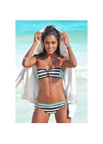 Kangaroos , Bikini-Hose »Anita« mit seitlichen Bindebändern , schwarz-weiß , N-Gr , 34 -N-Gr , 34 , Im sportlichen Look