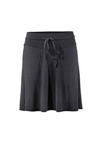 Beach Time Beachtime, Damen, Jerseyrock, knielang, Strandrock mit elastischem Smokeinsatz, schwarz, 38, schwarz, Knielanger Strandrock