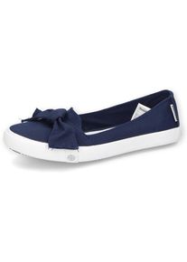 Dockers by Gerli , Sneaker Ballerinas, Freizeitschuh mit auffälliger Schleife , dunkelblau , 36 , 36 , Sportlicher Ballerina aus Canvas