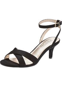 Lascana , Sandalette »Sommerschuh«, High-Heel-Sandalette, Riemchensandalette, Sommerschuh VEGAN , schwarz , 38 , 38 , Komfortable Absatzhöhe von...