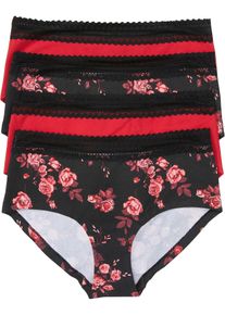 Lot de 4 culottes Maxi avec coton et dentelle - noir - taille 38/40 (S) avec coton - bonprix