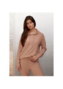 Lascana , Kapuzenpullover Loungepullover in lässiger Form, Loungewear , taupe , 40/42 , 40/42 , Bequemer Kapuzenpullover