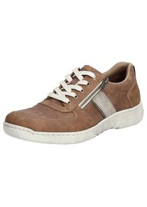 Rieker , Schnürschuh, mit Außenreißverschluss, Freizeitschuh, Halbschuh, Schnürschuh , braun , 41 , 41 , Sportiver Sneaker mit Schnürung
