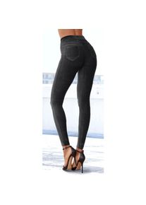 Lascana , Leggings, aus weichem Material in Cord-Optik, Loungewear , schwarz , N-Gr , 36/38 -N-Gr , 36/38 , Basic Cord-Leggings
