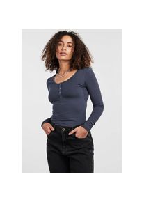 Pieces , Langarmshirt »PCKITTE LS TOP NOOS BC« , Ombre blue , M , M , Damen-Langarmshirt von Pieces