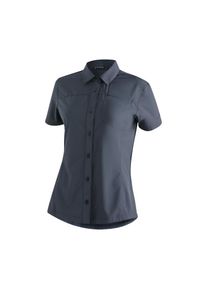 Maier Sports , Funktionsbluse »Magos S/S W«, Damen Hemdbluse, atmungsaktives Freizeit-Hemd, Taillierter Schnitt , grau , 44 , 44 , Funktionales...