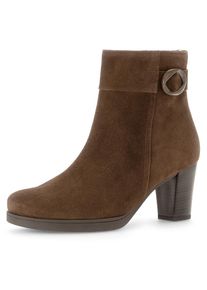 Gabor , Stiefelette »Ancona«, Blockabsatz, Ankle Boots mit trendiger Schaftgestaltung , braun , 37 , 37 , Stiefelette mit dekorativer Zierschnalle...