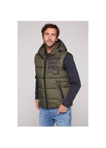 CAMP DAVID , Steppweste, mit Reißverschlusstaschen , medium khaki , XL , XL , Steppweste von CAMP DAVID