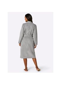 feel good, Damen, Bademantel, steingrau, steingrau, Walkfrottier