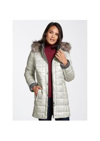 Casual Looks, Damen, Steppjacke mit Kapuze, ecru, 38, ecru, formgebende Wiener N&auml;hte