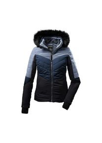 Killtec , Skijacke »KSW 250 WMN SKI QLTD JCKT« , stahlblau , 44 , 44 , Skijacke gesteppt mit abzippbarer Kapuze und Schneefang