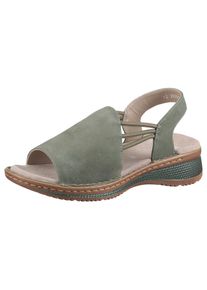Ara , Riemchensandale »HAWAII«, Sommerschuh, Sandalette, Keilabsatz, mit Stretch-Bänder, G-Weite , salbei , 35 , 35 , Zum Schlupfen