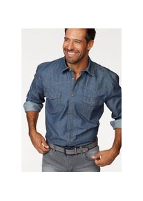Arizona, Herren, Jeanshemd Western Stil, blue stone, N-Gr, 47/48 (XXXL) -N-Gr, blue stone, Jeanshemd von Arizona