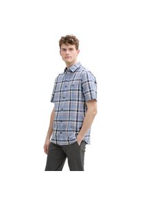 Tom Tailor , Kurzarmhemd, mit Karo Muster , blue multicol check , N-Gr , L -N-Gr , L , Hemd von Tom Tailor