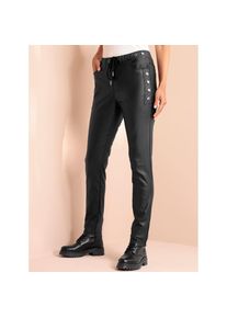 Heine, Damen, Webhose, schwarz, Normalgr&ouml;&szlig;en, 46 -Normalgr&ouml;&szlig;en, schwarz, matt gl&auml;nzende Beschichtung