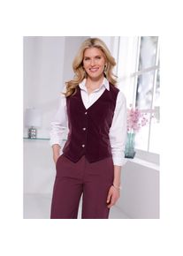 Classic Basics , Damen , Kurzweste , burgund , 46 , 46 , weiche Samt-Qualität