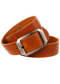 Anthoni Crown, Herren, Lederg&uuml;rtel Denim-G&uuml;rtel mit leichte Struktur, cognac, cognac, Hochwertiges Vollleder