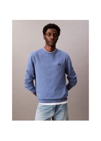 Calvin Klein Jeans, Herren, Sweatshirt &raquo;400GSM TRRY BDG CRWN&laquo;, Mit Rundhalsausschnitt, Dull Nile Blue, XL, Dull Nile Blue, Sweatshirt von Calvin Klein