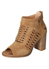 Mustang Shoes , Sandalette, Sommerschuh, Sandale, mit praktischem Fersenreißverschluss , hellbraun , 41 , 41 , Sandalette mit stylischem Lochmuster