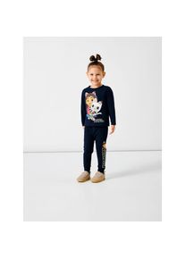 name it , Schlafanzug »NMFNERINA GABBY NIGHTSET VDE«, (Set, 2 tlg.) , Dark Sapphire , 98 (104) , 98 (104) , Gemütlicher Pyjama von name it