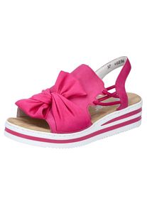 Rieker , Keilsandalette, Sandale, Sommerschuh, Strandschuh mit Gummizüge für guten Sitz , fuchsia , 40 , 40 , Sandalette mit modischer...