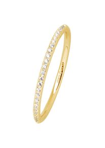 XENOX, Damen, Fingerring &raquo;XS KRAPPE GOLD, XS KRAPPE SILBER, XS1721, XS1721G&laquo; mit Zirkonia (synth.), gelbgoldfarben-kristallwei&szlig;, gelbgoldfarben-