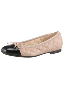 Gabor , Ballerina »PRATO«, Blockabsatz, Businessschuh, Komfortschuh in Bequemweite G (=weit) , beige-schwarz , 39 , 39 , Ballerina in dezenter...