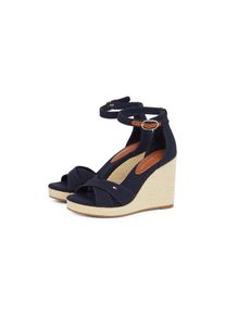 Tommy Hilfiger , High-Heel-Sandalette »FLAG HIGH WEDGE ESPAD CRISSCROSS«, Riemchensandale, Sommerschuh, Keilsandalette, verstellbarer Schnalle ,...