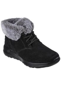 Skechers , Damen , Winterboots »ON-THE-GO JOY - PLUSH DREAMS« Winterschuh in bequemer Form , schwarz-grau , 40 , 40 , Schnürboots mit 3M Scotchgard