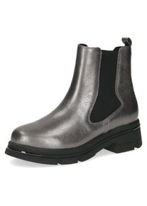 Caprice , Chelseaboots, Blockabsatz, Plateau, Stiefelette in auffälliger Metallic-Optik , altsilberfarben , 40 , 40 , Modische Stiefelette mit...
