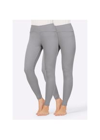 wäschepur wäschepur , Damen , Leggings , steingrau , Normalgrößen , 44/46 -Normalgrößen , 44/46 , bequemer Rundum-Dehnbund