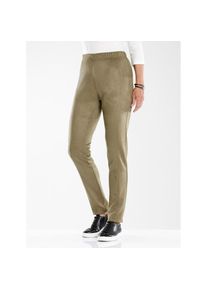 Classic Basics , Schlupfhose , oliv , Normalgrößen , 52 -Normalgrößen , 52 , samtweiches Veloursleder-Imitat