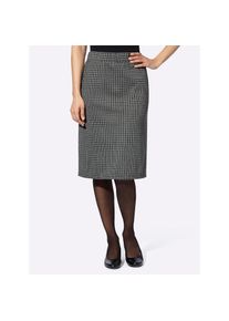 Classic Basics , Jerseyrock , schwarz-weiß-kariert , 50 , 50 , formstabile Jersey-Qualität