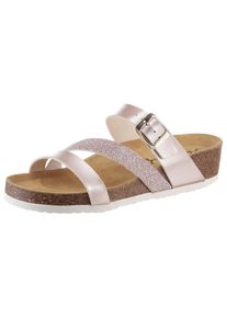 Aniston SHOES , Pantolette, Keilabsatz, Sommerschuh, Schlappen mit Schnallenverschluss , roségoldfarben , 37 , 37 , Aus der neuen Schuhkollektion...