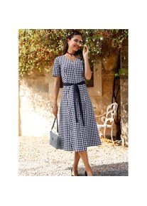 Classic Basics , Damen , Trachtenkleid »Trachtenkleid« , marine-weiß-kariert , Normalgrößen , 54 -Normalgrößen , 54 , inkl. Bindegürtel