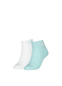 Calvin Klein Jeans , Kurzsocken »CKJ WOMEN QUARTER 2P MONOGRAM«, (2 Paar, 2 Paar), mit Logostickerei , team light blue / white , 35-38 , 35-38 ,...