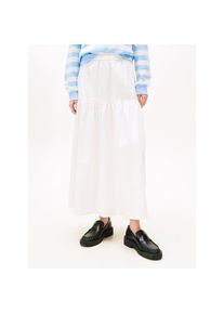 Tommy Jeans, Damen, Maxirock &raquo;TJW POPLIN TIERED MAXI SKIRT&laquo;, Ecru, M (38), Ecru, Langer A-Linien-Rock von Tommy Jeans