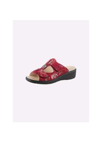 Belvida , Damen , Pantolette , rot-bedruckt , 37 , 37 , Weite G