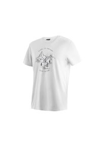 Maier Sports , Damen , T-Shirt »Dieter Print«, Herren Funktionsshirt, Freizeitshirt mit Aufdruck, Regular Fit , weiß , L , L , Funktionales T-Shirt...
