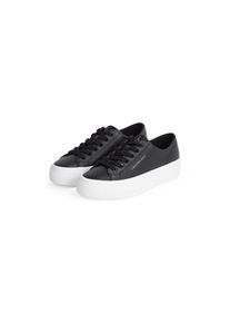 Calvin Klein Jeans , Plateausneaker »VULC FLATFORM LOW MG LTH«, Schnürschuh, Halbschuh, Freizeitschuh in klassischer Optik , schwarz-weiß , 39 , 39...