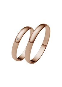 Firetti, Damen, Trauring &raquo;Schmuck Geschenk Gold 375 Hochzeit Ehering "LIEBE"&laquo; Made in Germany, wahlweise mit oder ohne Brillant, ros&eacute;goldfarben, 