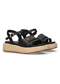 Tommy Hilfiger , Keilsandalette, Sandalette, Plateausandale mit modischem Absatz , schwarz , 33 , 33 , Sandale von Tommy Hilfiger mit dezentem Plateau