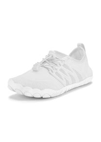 Venice Beach, Damen, Badeschuh &raquo;Aquaschuh, Slipper, Wasserschuh&laquo; mit elastischen B&auml;ndern f&uuml;r schnelles Reinschl&uuml;pfen ultraleicht VEGAN, wei&szlig;, 42, wei&szlig;