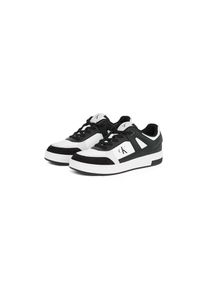 Calvin Klein Jeans , Sneaker »BASKET CUP LOW LACEUP LTH MIX«, Basket-Sneaker, Schnürschuh, Halbschuh, Freizeitschuh mit CK Logo , weiß-schwarz , 41...