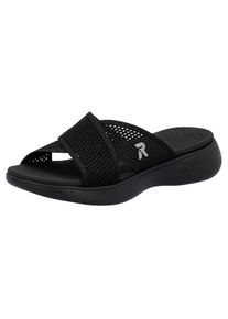 RIEKER Sport , Pantolette »Ballina«, Badeschuh, Sommerschuh, Strandschuh, Urlaubschuh zum Schlupfen , schwarz , 36 , 36 , Badepantolette für den...