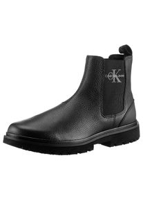 Calvin Klein Jeans , Chelseaboots »EVA MID CHELSEA BOOT LTH«, Schlupfboots, Stiefelette mit seitlichem CK-Logo und Anziehlasche , schwarz , 44 , 44...