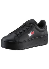 Tommy Jeans , Plateausneaker »TJW FLATFORM ESS«, Freizeitschuh, Halbschuh, Schnürschuh mit gepolstertem Schaftrand , schwarz , 41 , 41 , Trendiger...